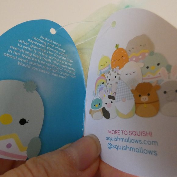 Baby Chick Squishmallow Justine Retired Green 2021 by Kelly Toys Limited Edition - Picture 3 of 4